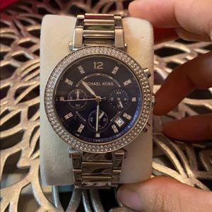 Blue face MK watch